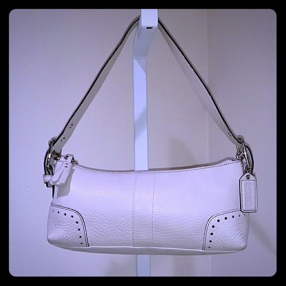 COACH SOHO CREAM LEATHER HANDBAG - Picture 1 of 8